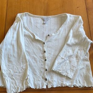 White crop top with intricate details